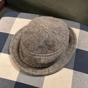 Gray Wool Blend Bucket Hat